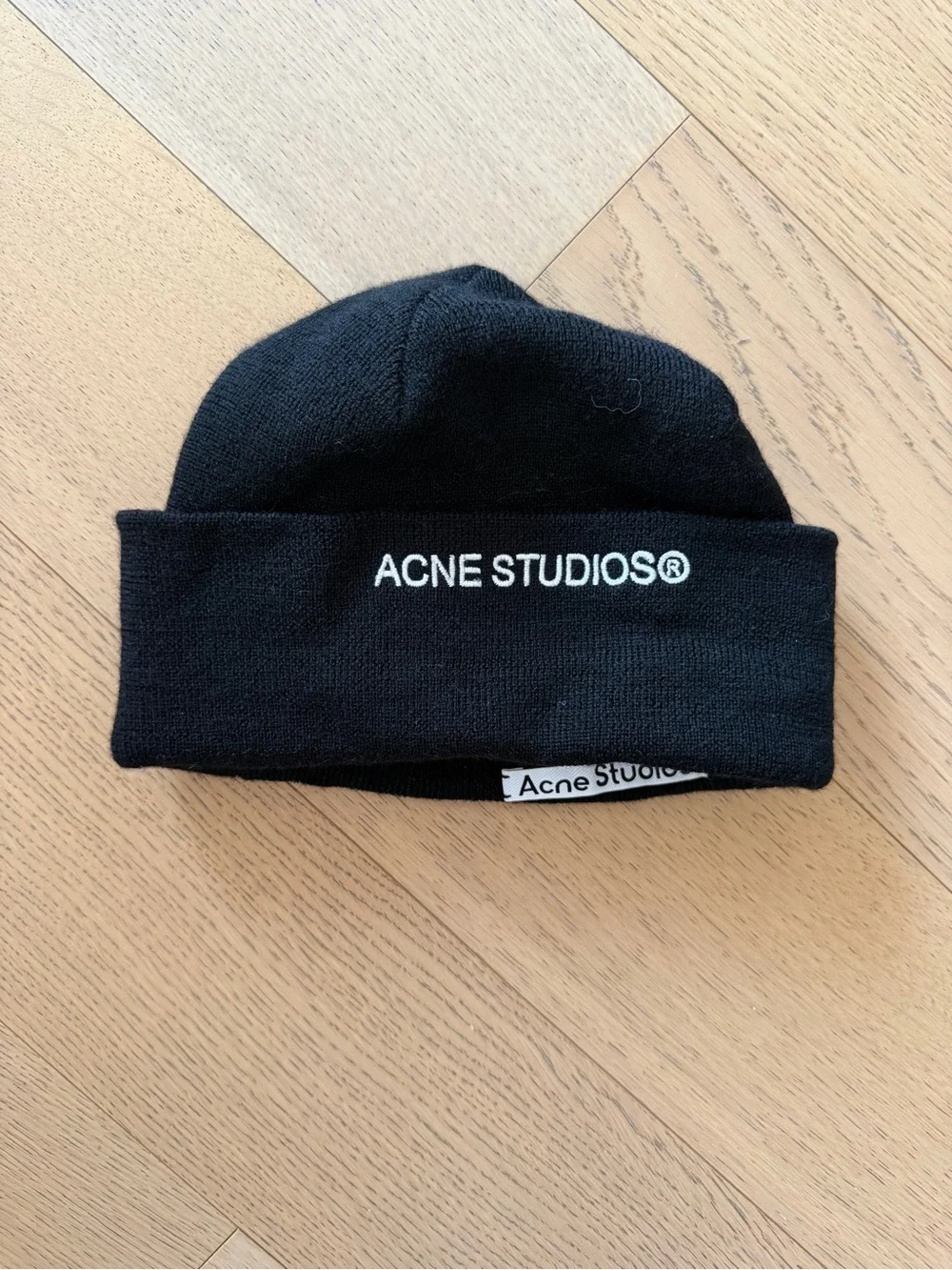 Acne Studios Black Beanie - Classic Logo